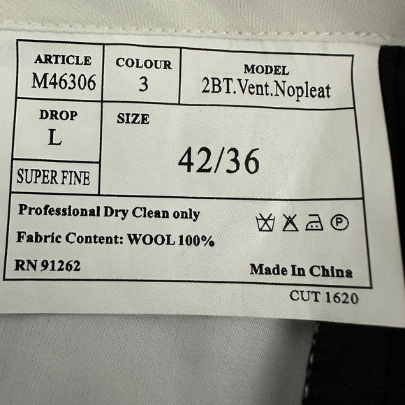 NWT Premium Wool Mens Pants 36 Charcoal Gray Flat Front Unhemmed Classic Trouser - Picture 13 of 14